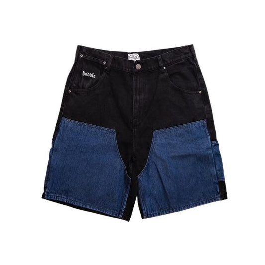 HODDLE SKATEBOARDS CARPENTER HEART SHORTS DENIM INIDGO/BLACK