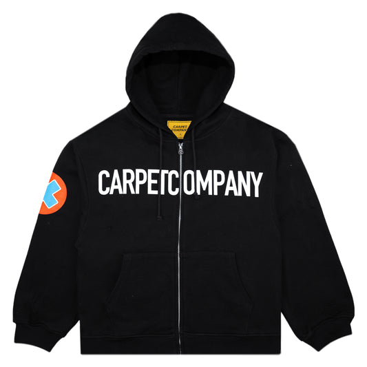 CARPET COMPANY ZIP HOODIE BLACK