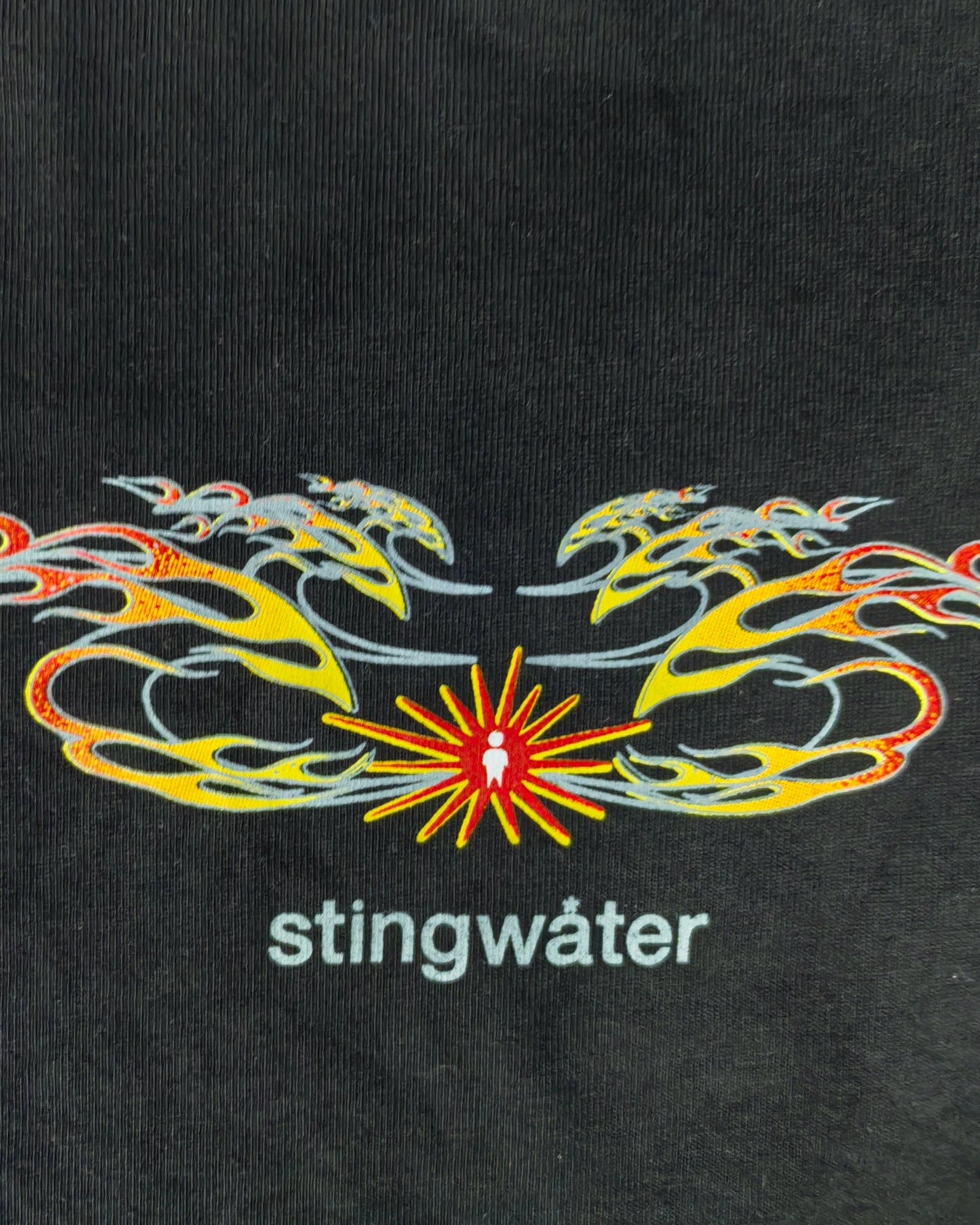 STINGWATER MOSES FLAME TEE BLACK