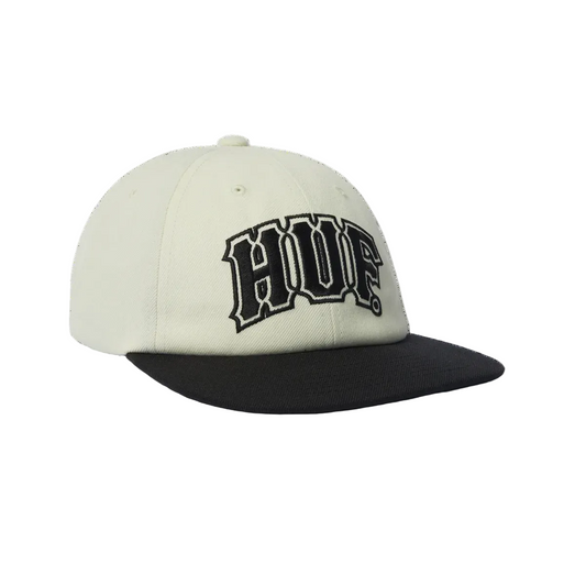 HUF WORLDWIDE CLASSIC ARCH BRUSHED SNAPBACK BLEACH/BLACK