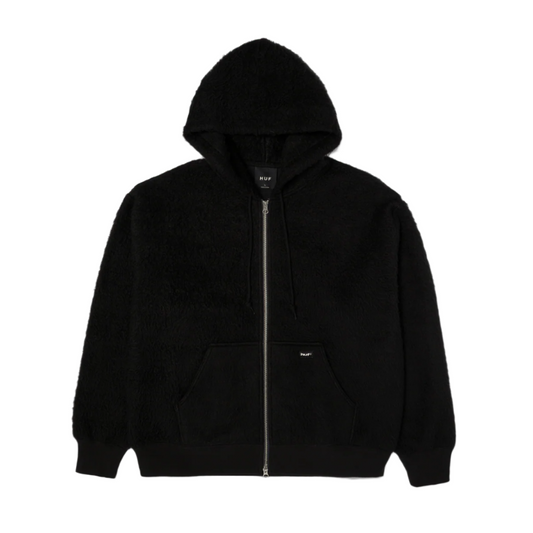 HUF WORLDWIDE CORSO HEAVYWEIGHT ZIP HOODIE BLACK