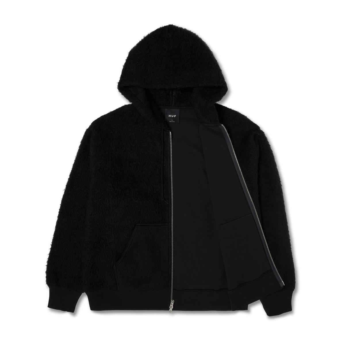 HUF WORLDWIDE CORSO HEAVYWEIGHT ZIP HOODIE BLACK