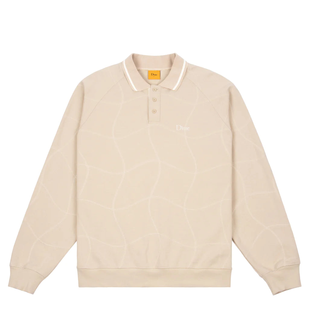 DIME MTL WAVE RUGBY SWEATER CREAM
