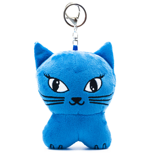 CARPET COMPANY CAT PLUSHIE KEY CHAIN BLUE