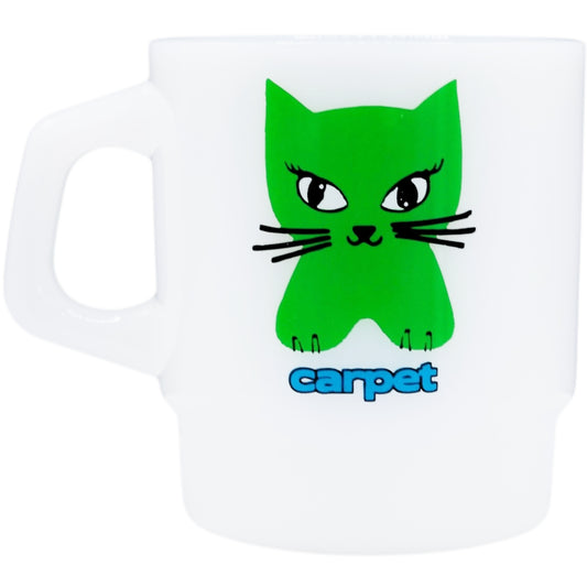 CARPET COMPANY CAT MILK GLASS MUG