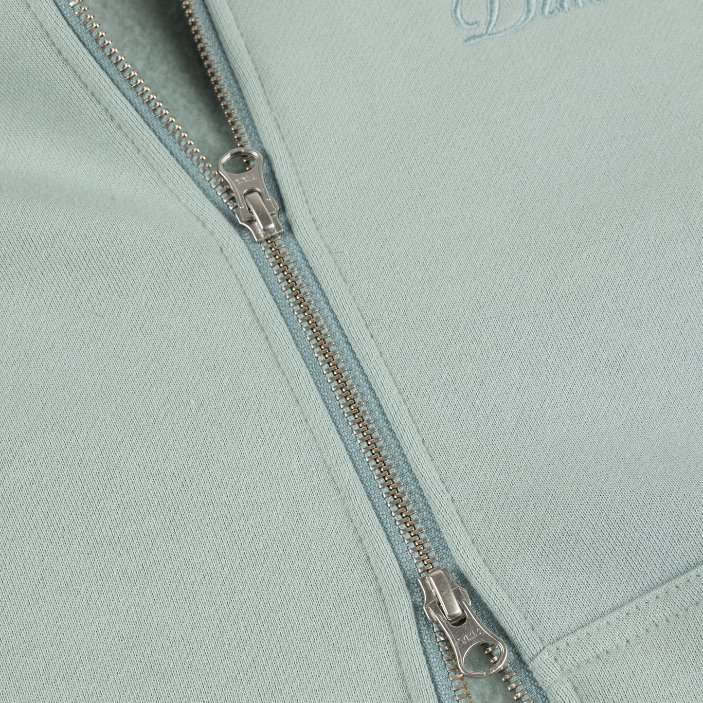 DIME MTL CURSIVE ZIP HOODIE GREY MIST