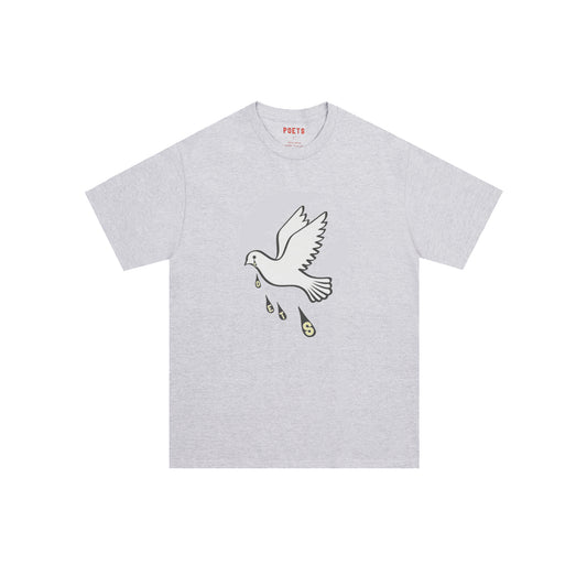 POETS BRAND DOVE TEE HEATHER GREY