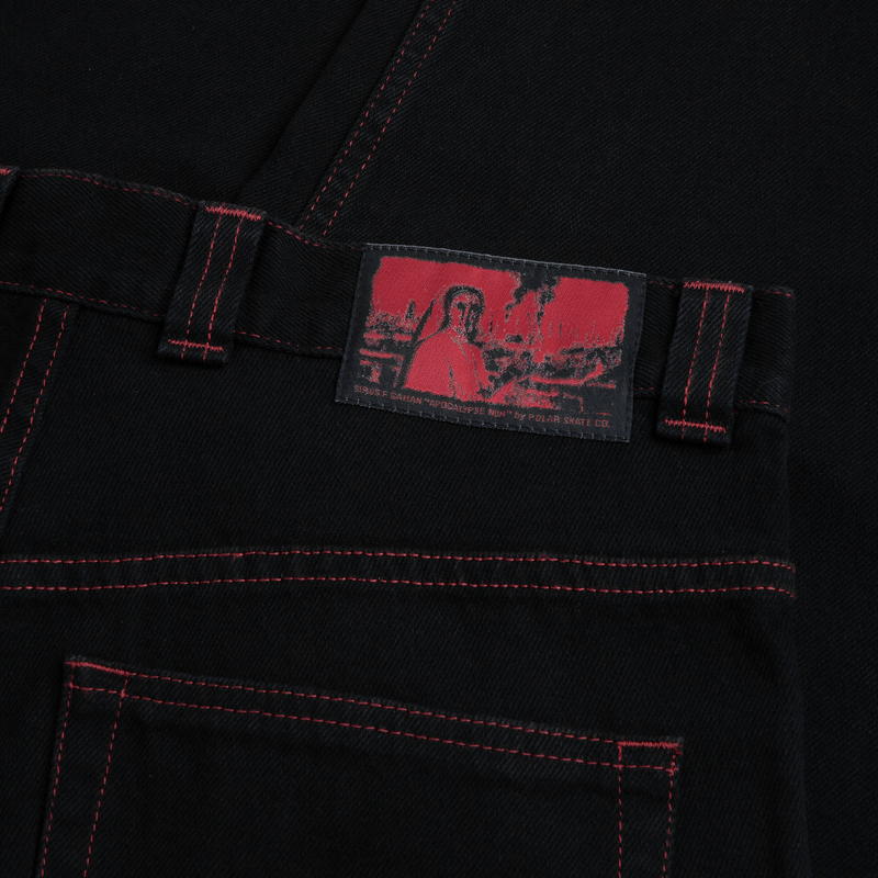 POLAR SKATE CO BIG BOY DENIM APOCALYSPE NUN BLACK/RED