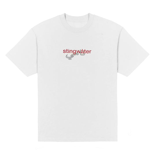 STINGWATER ARIBIC SCRIPT TEE WHITE