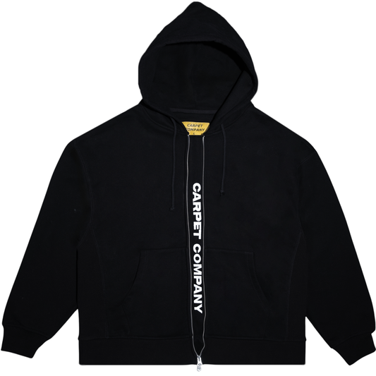 CARPET COMPANY FAKE ZIP HOODIE BLACK