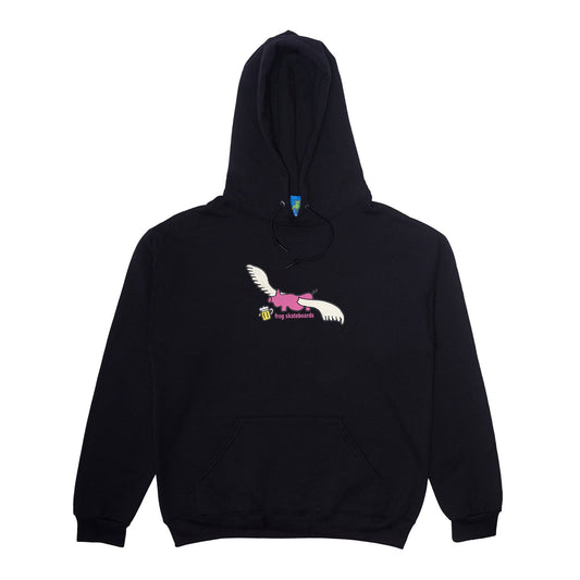 FROG SKATEBOARDS FLYING PIG HOODIE BLACK
