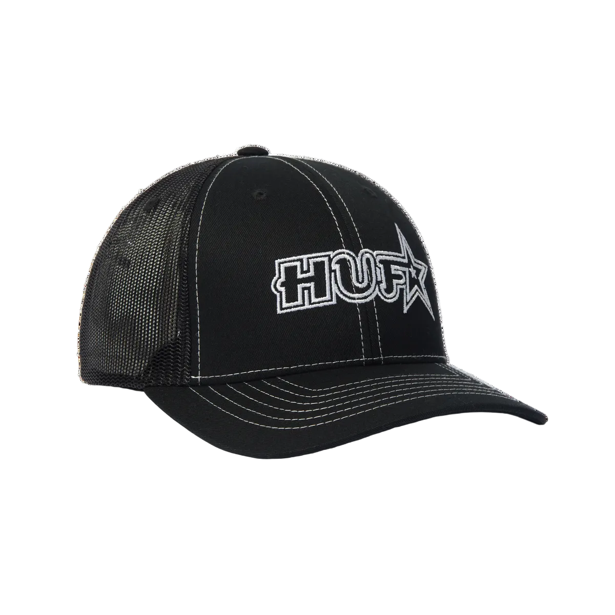 HUF WORLDWIDE GALAXY TRUCKER HAT BLACK