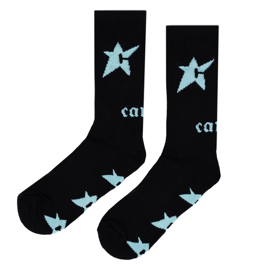 CARPET COMPANY C-STAR GLOW IN THE DARK SOCKS BLACK
