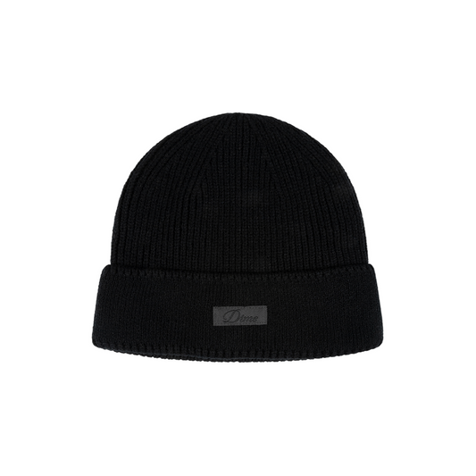 DIME MTL CURSIVE RIB BEANIE BLACK
