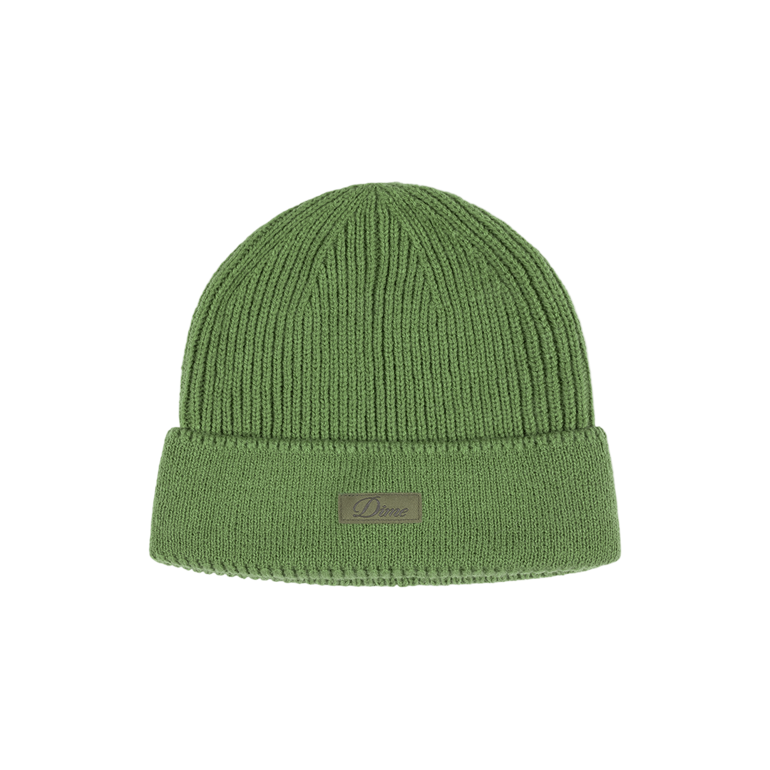 DIME MTL CURSIVE RIB BEANIE KHAKI GREEN