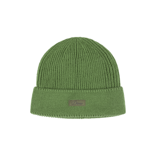 DIME MTL CURSIVE RIB BEANIE KHAKI GREEN