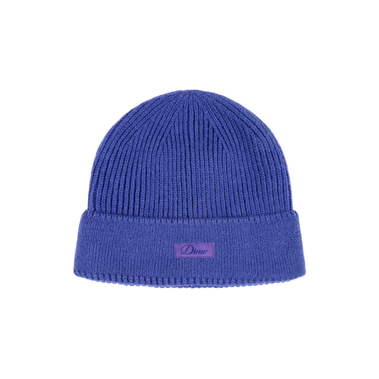 DIME MTL CURSIVE RIB BEANIE PURPLE