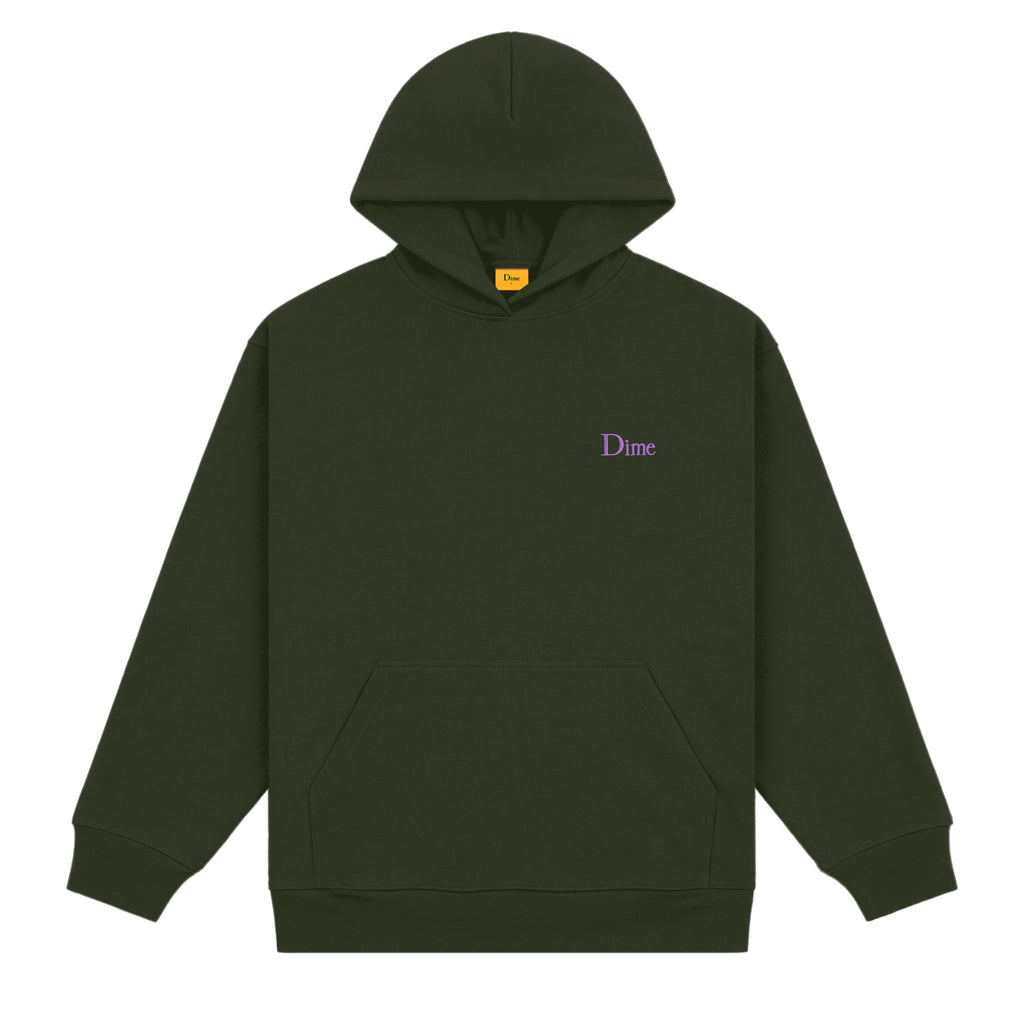 DIME MTL CLASSIC SMALL LOGO HOODIE FOREST