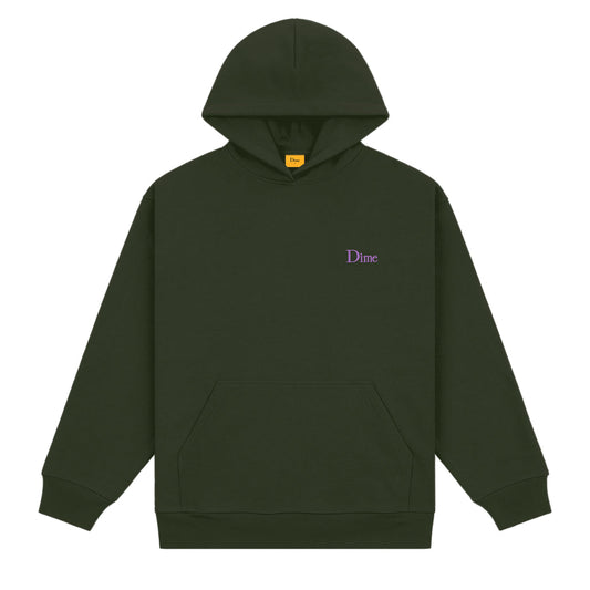 DIME MTL CLASSIC SMALL LOGO HOODIE FOREST