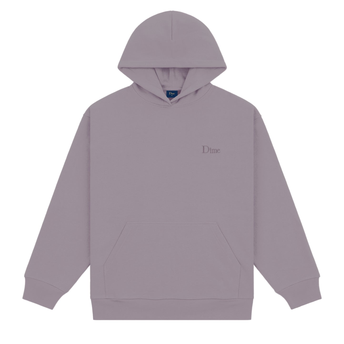 DIME MTL CLASSIC SMALL LOGO HOODIE PLUM GREY