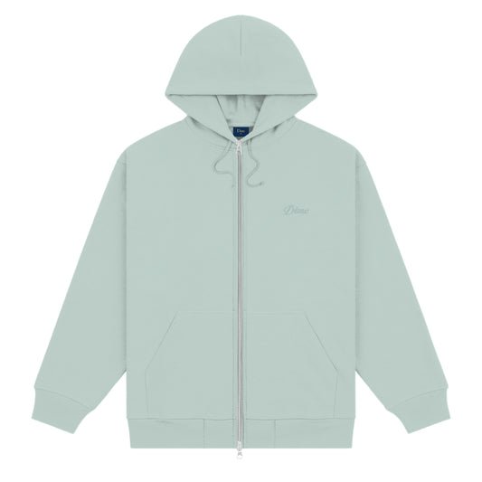 DIME MTL CURSIVE ZIP HOODIE GREY MIST