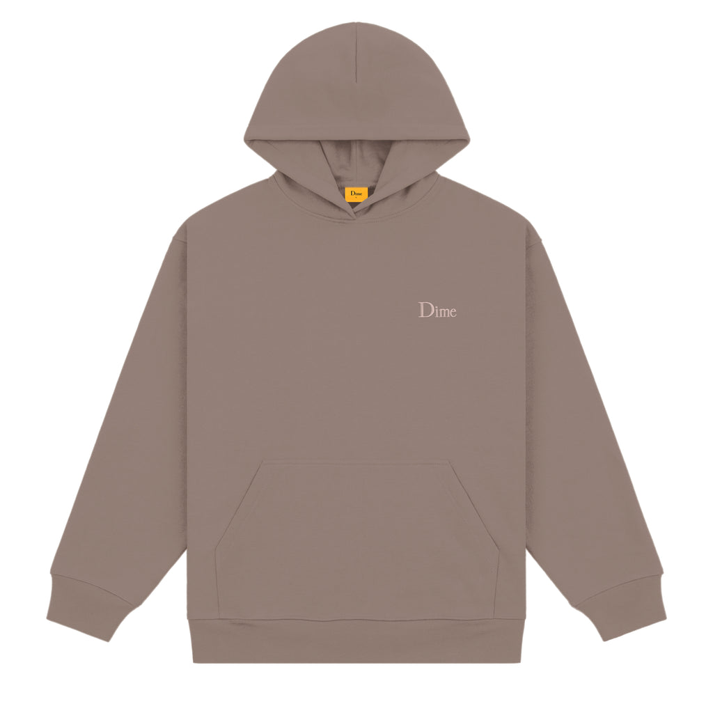 DIME MTL CLASSIC SMALL LOGO HOODIE DEEP SEPIA