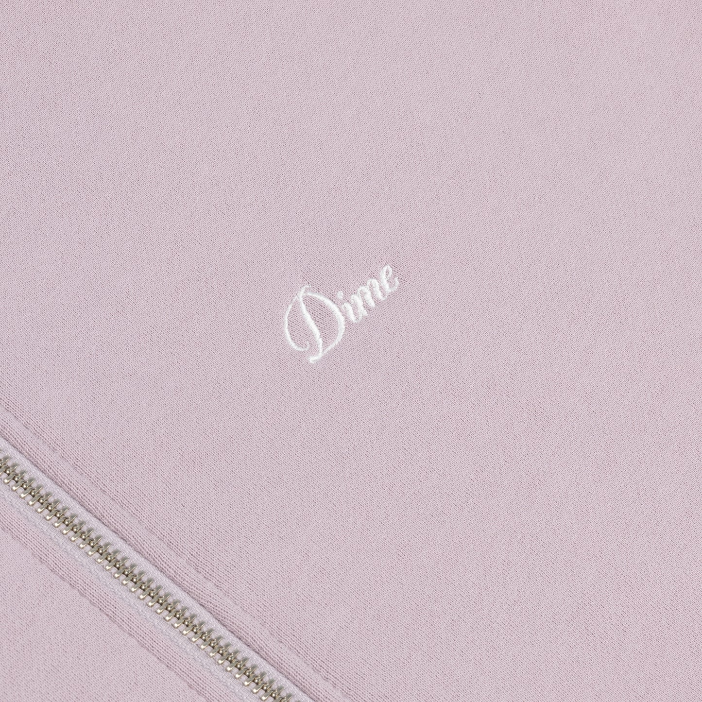 DIME MTL CURSIVE SMALL LOGO ZIP MAUVE