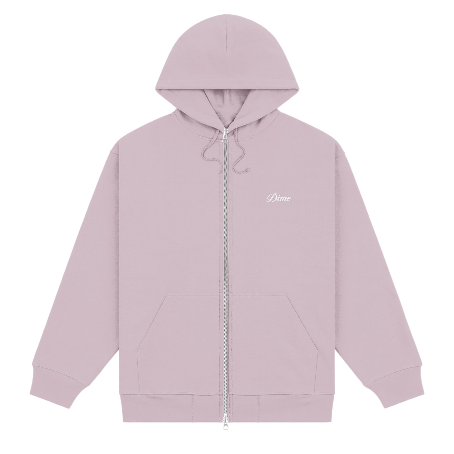 DIME MTL CURSIVE SMALL LOGO ZIP MAUVE