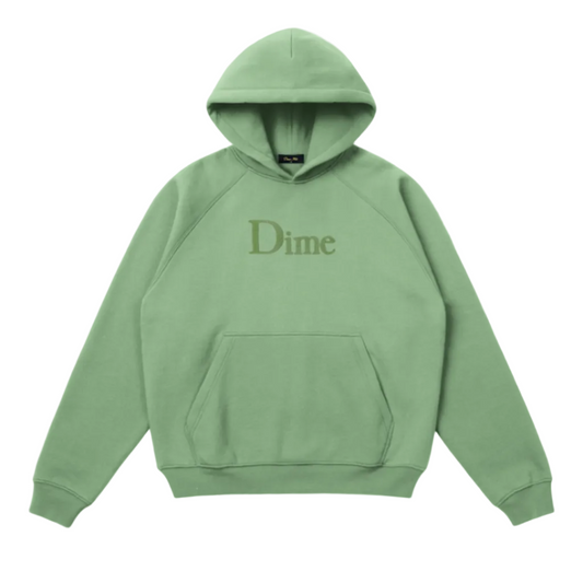 DIME MTL CLASSIC LOGO HOODIE GREEN KASHMIR
