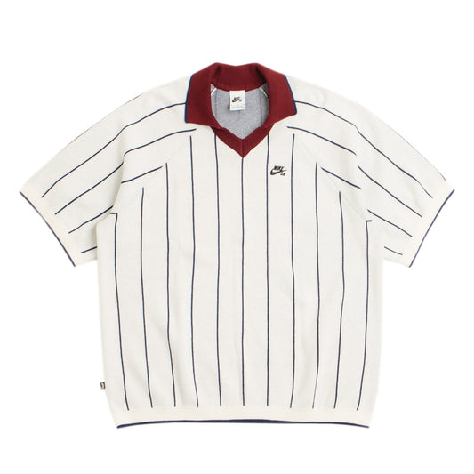 NIKE SB STRIPE POLO SWEATER SAIL/NAVY/TEAMRED