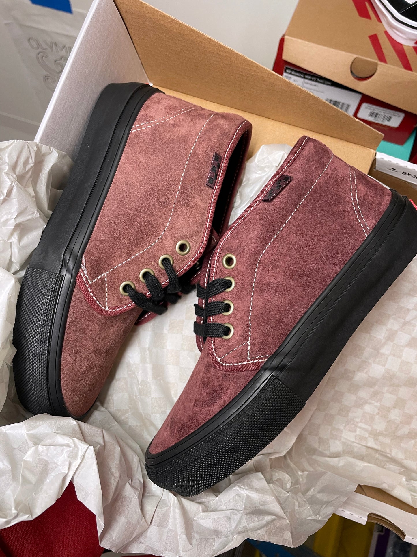 VANS SKATE CHUKKA DARK RED/BLACK
