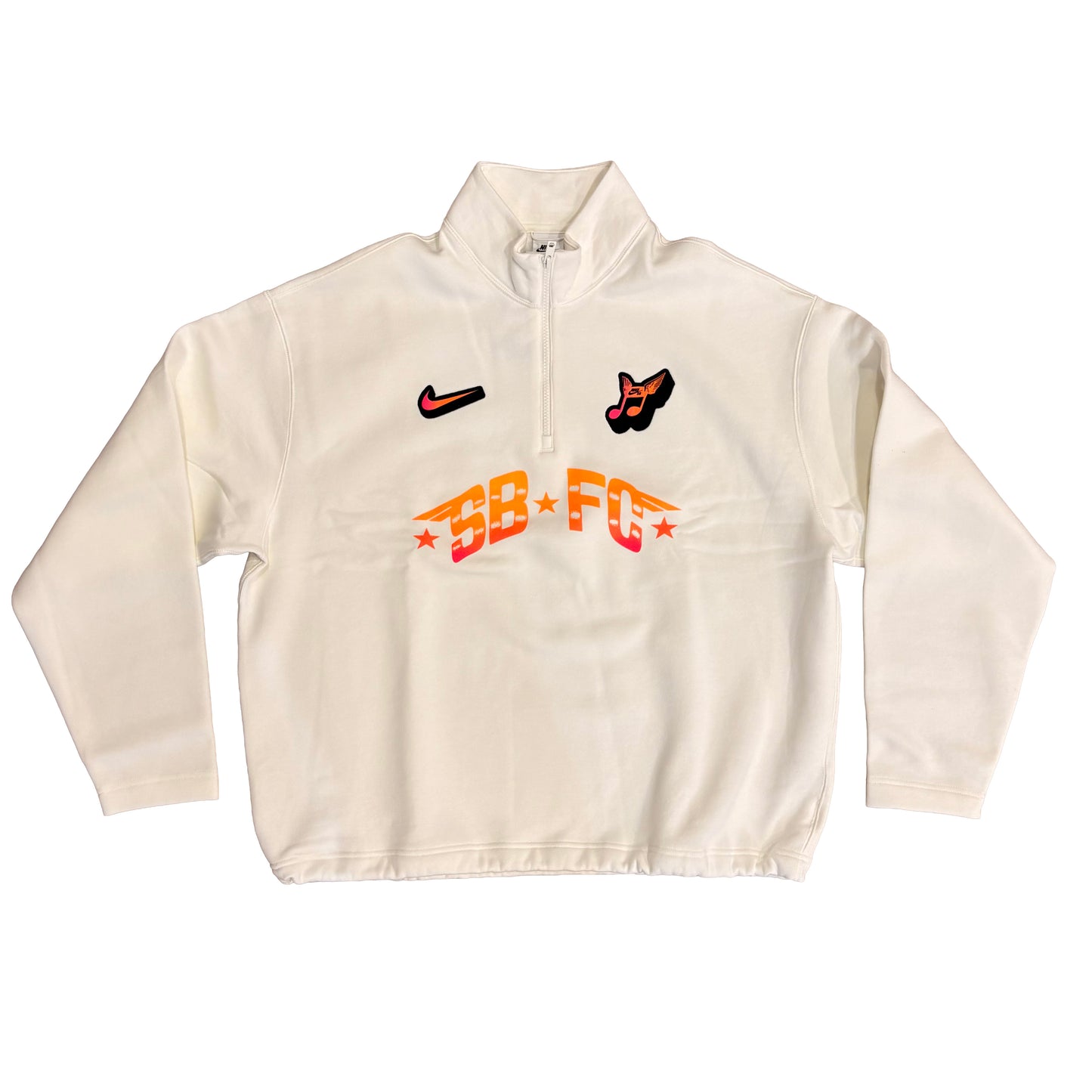 NIKE SB SKATE HALF-ZIP FLEECE WHITE