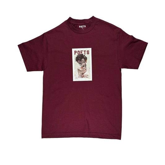 POETS BRAND TORMENT DTG TEE BURGUNDY