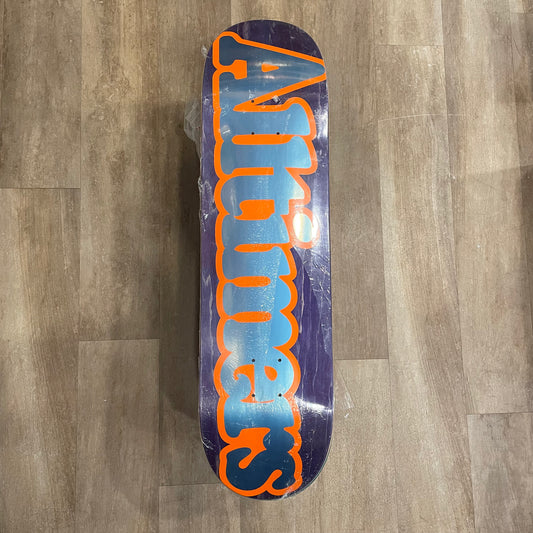 ALLTIMERS SKATEBOARDS BROADWAY ORANGE OUTLINE DECK 8.38