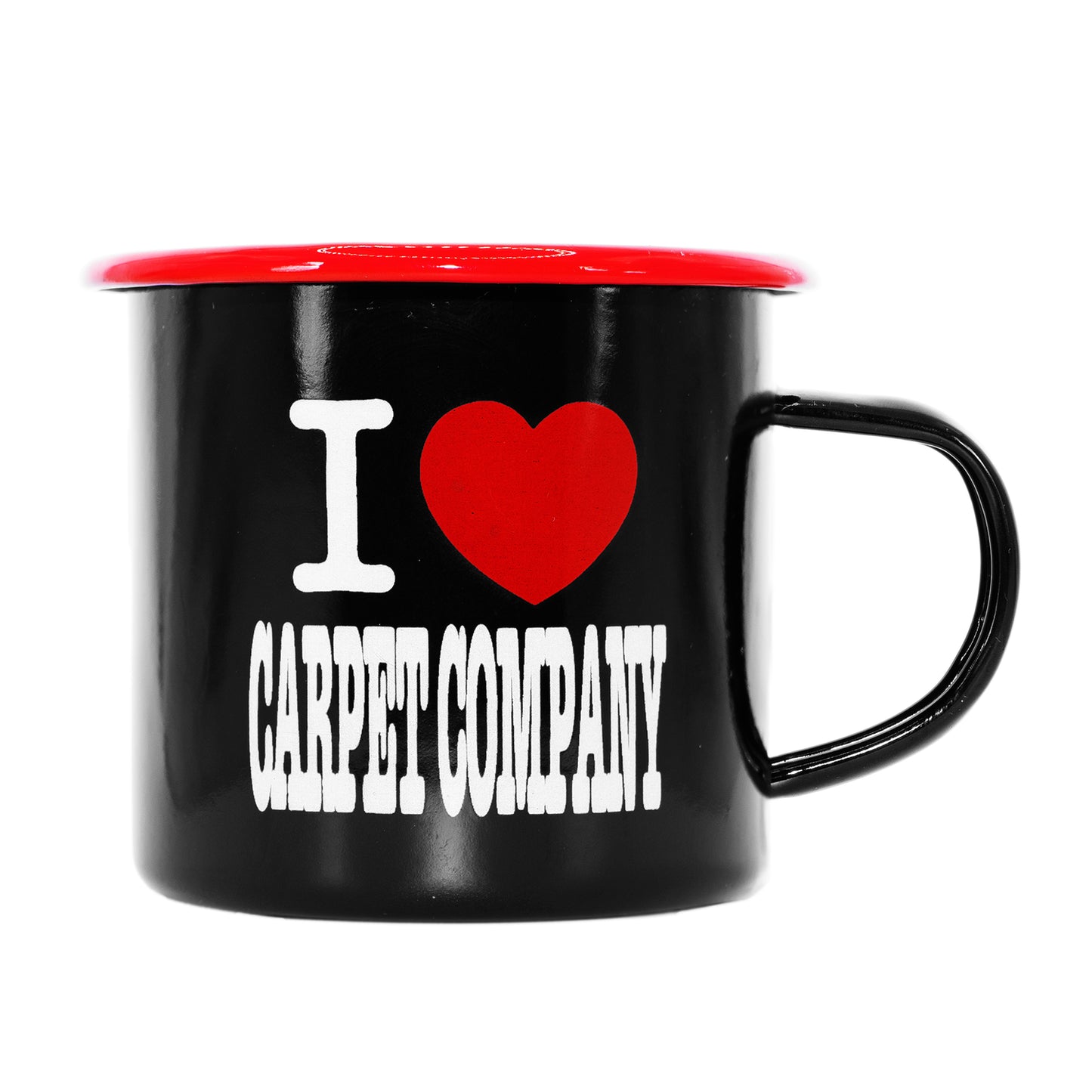 CARPET COMPANY I HEART CARPET METAL CAMPER MUG BLACK