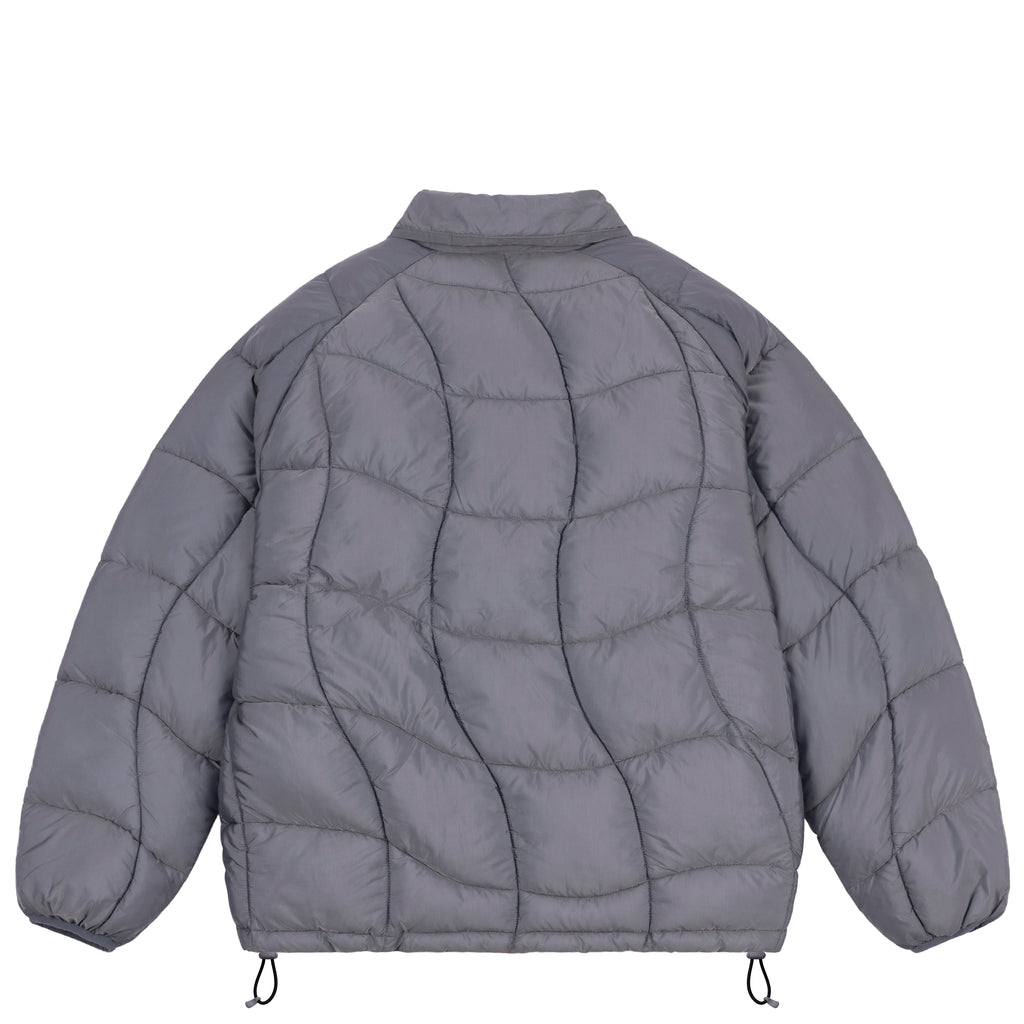 DIME MTL WAVE PUFFER JACKET SILVER GREY – Olympia Skateshop