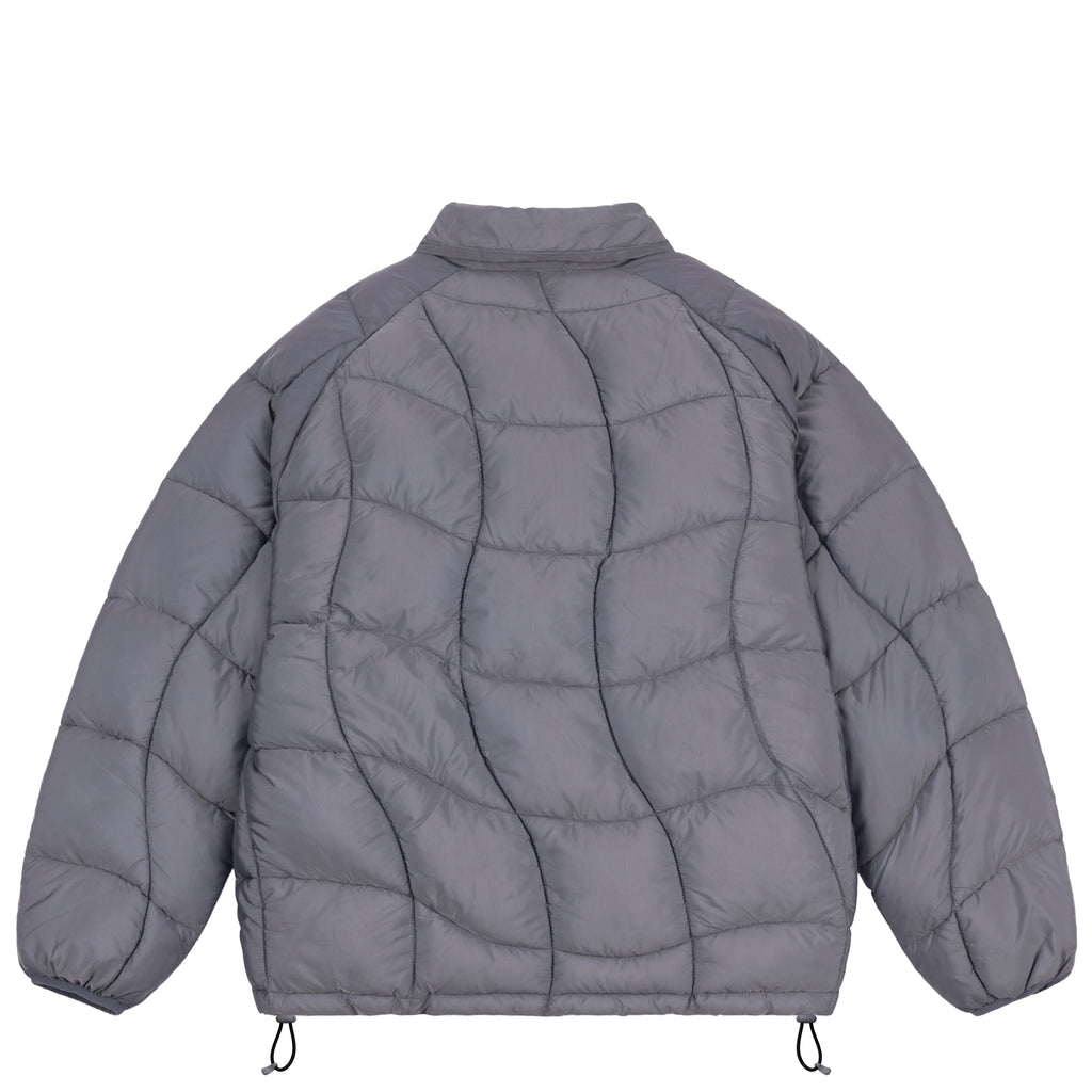 DIME MTL WAVE PUFFER JACKET SILVER GREY