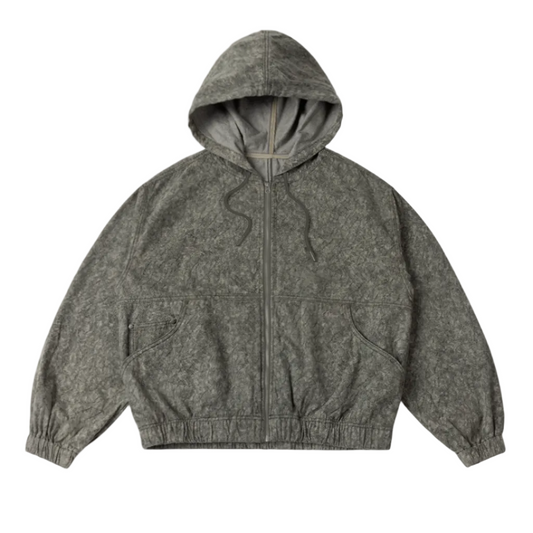 DIME MTL HOODED DENIM JACKET ELECTRIC CHARCOAL