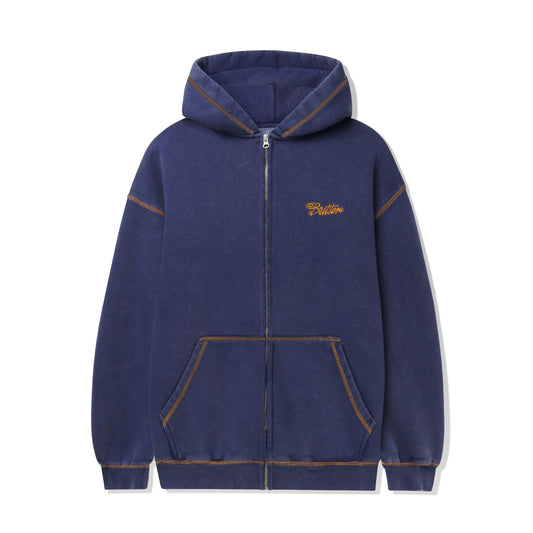 BUTTERGOODS JIVE ZIP THRU HOODIE WASHED BLUE