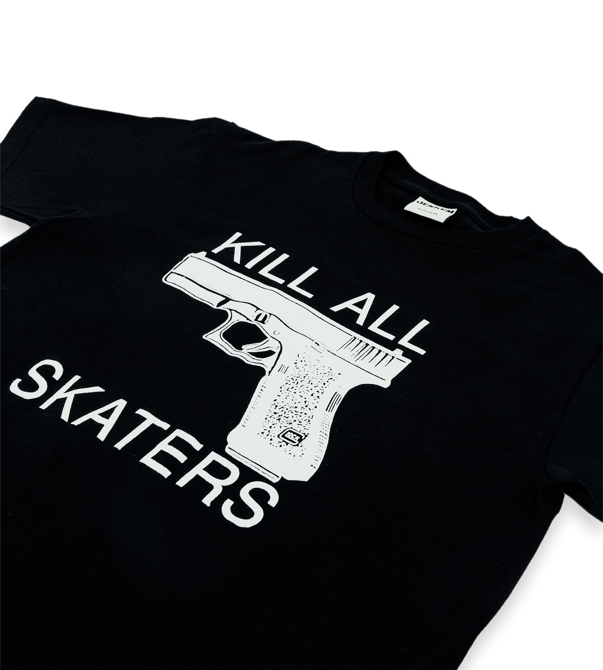 JENKEM MAGAZINE KILL ALL SKATERS TEE BLACK