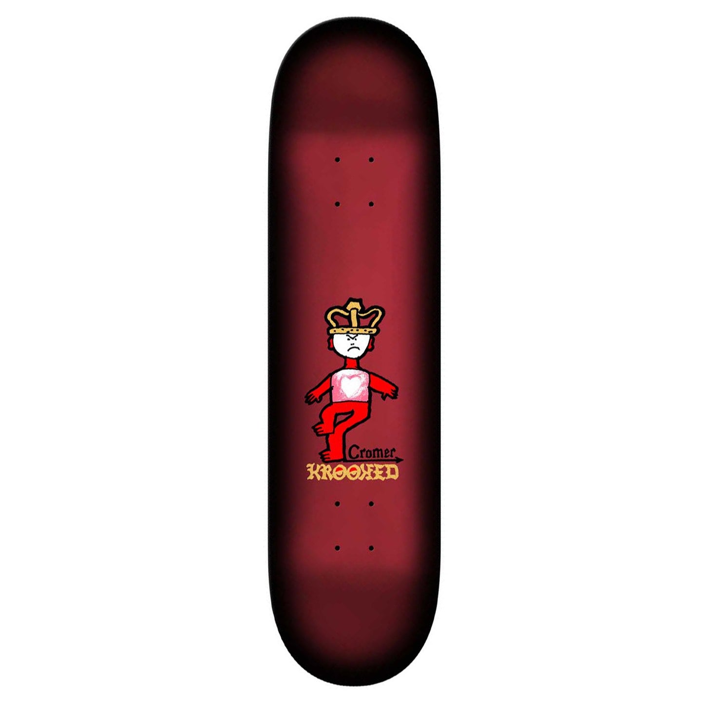 KROOKED SKATEBOARDS CROMER MAD KING DECK 8.06