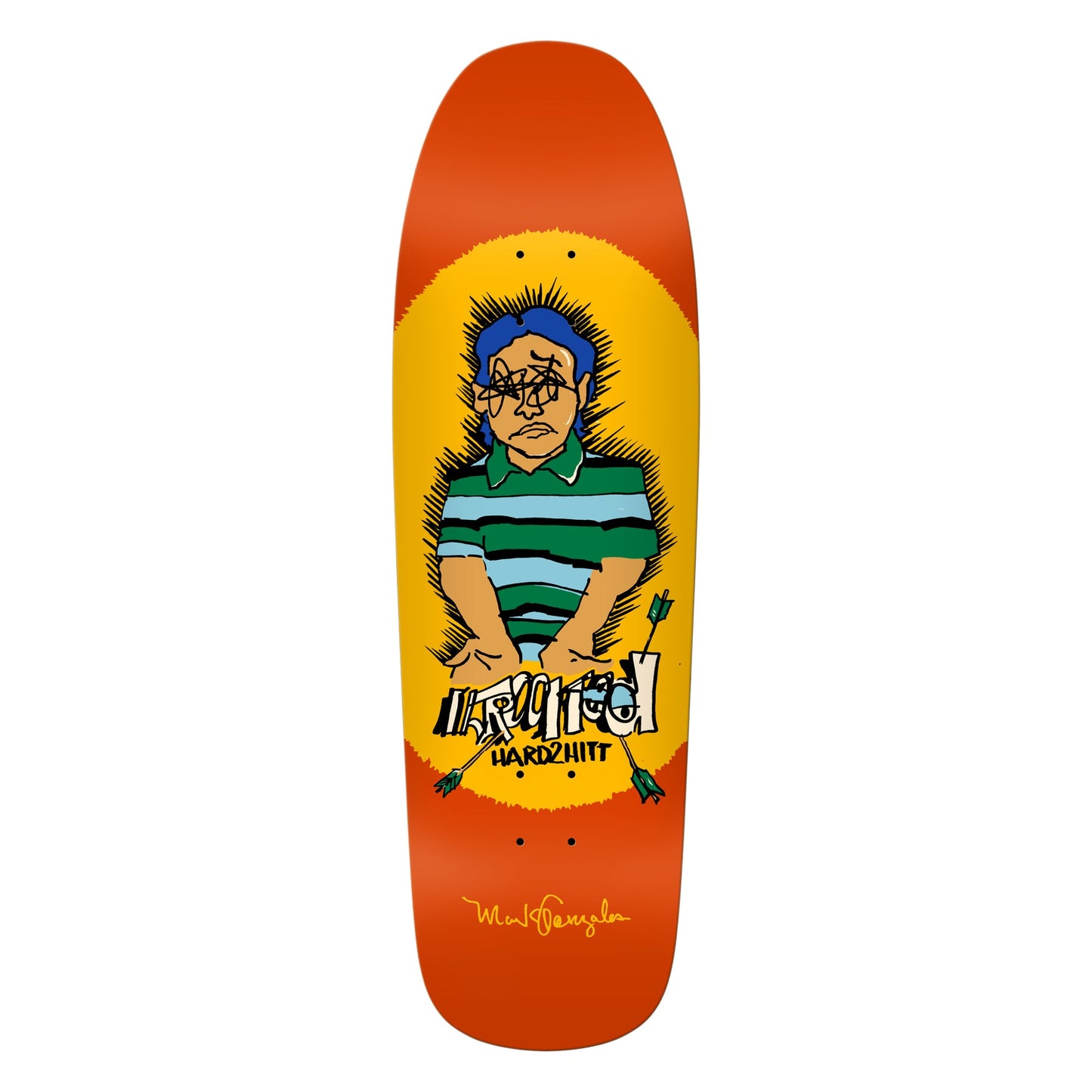 KROOKED SKATEBOARDS GONZ HARD2HITT SHAPED DECK 9.81