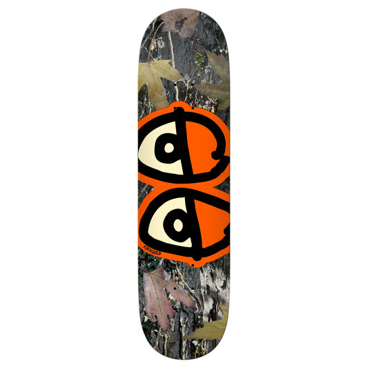 KROOKED SKATEBOARDS TEAM EYES CAMO ORANGE DECK 8.25