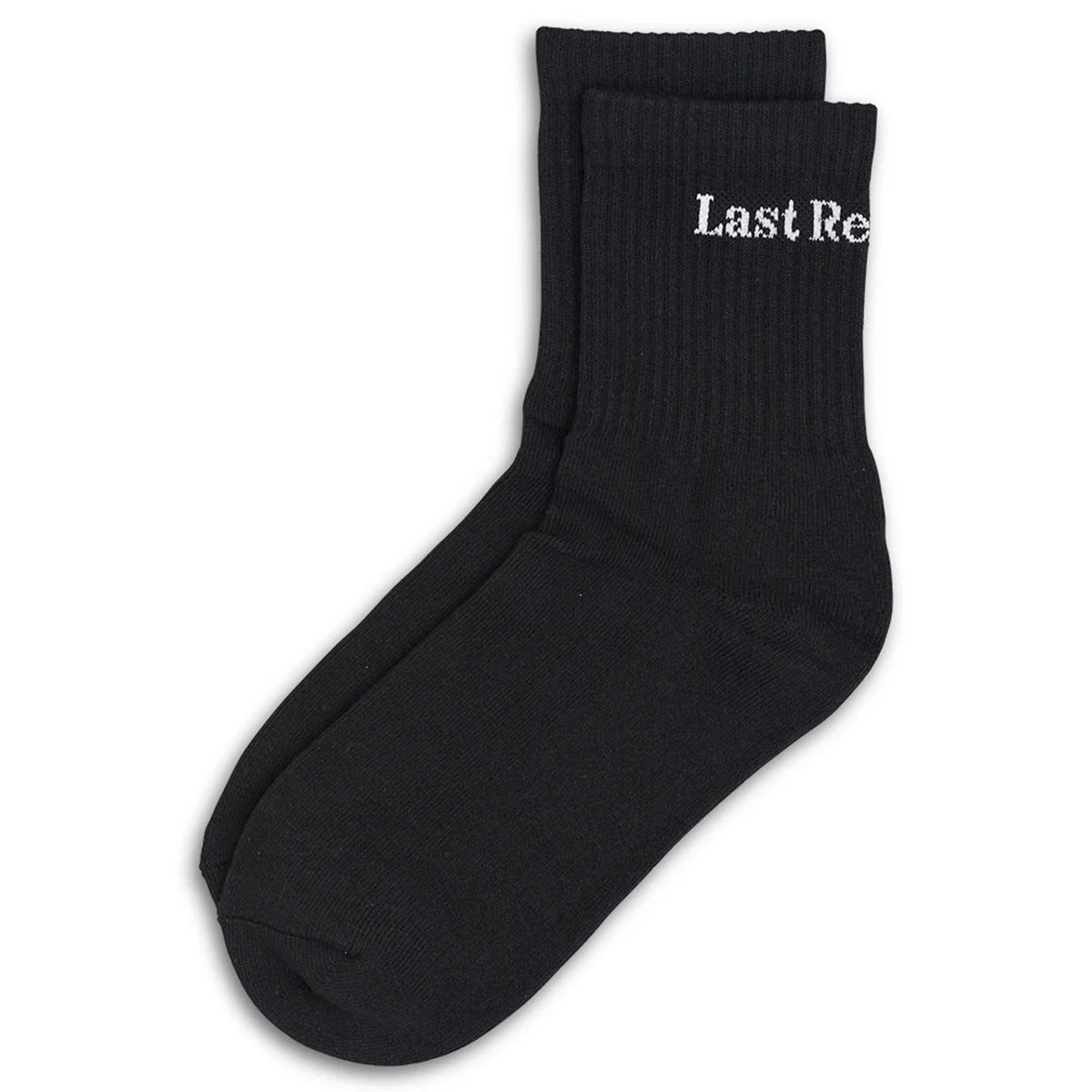 LAST RESORT QUARTER SOCKS SCRIPT LOGO