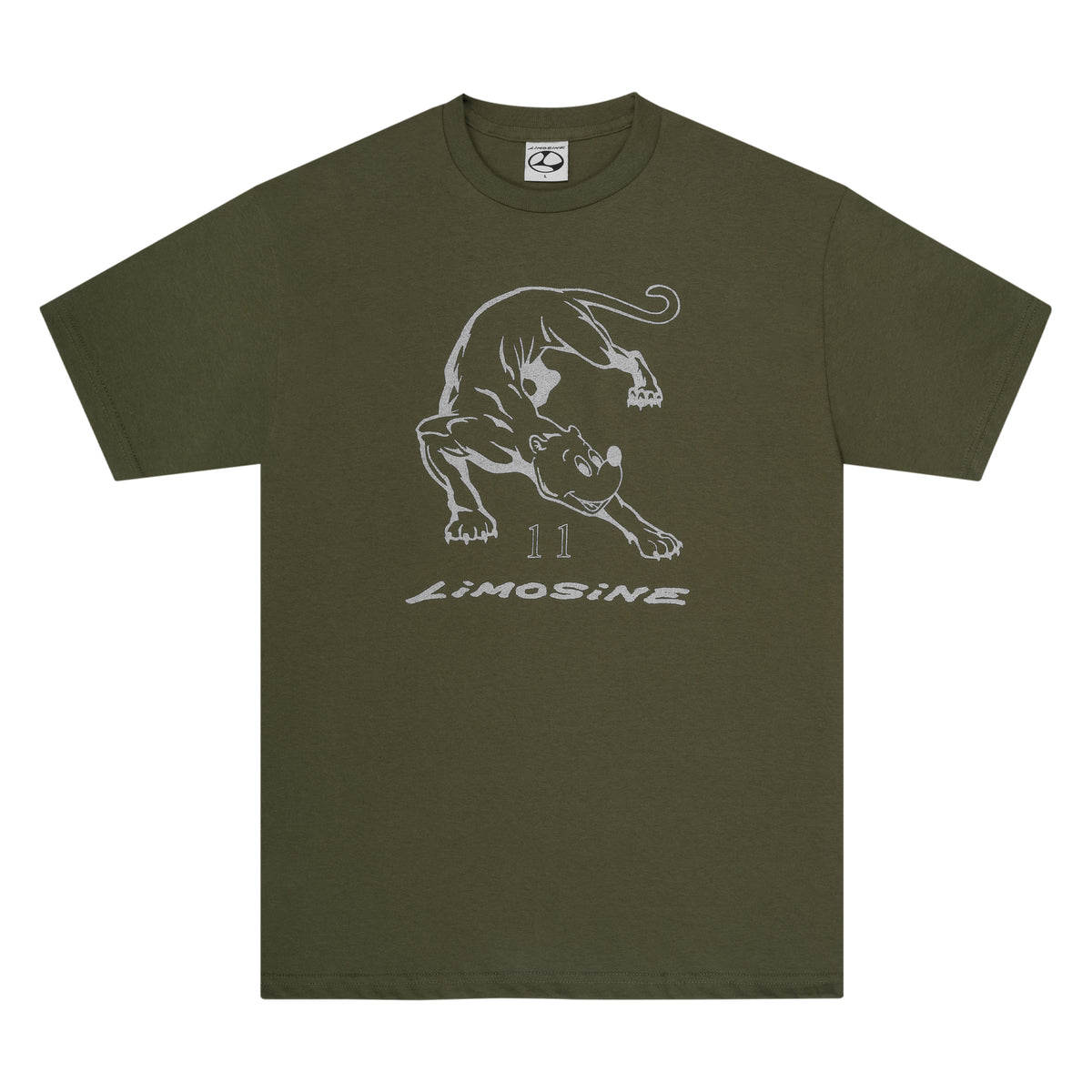 LIMOSINE SKATEBOARDS PANTHER TEE OLIVE
