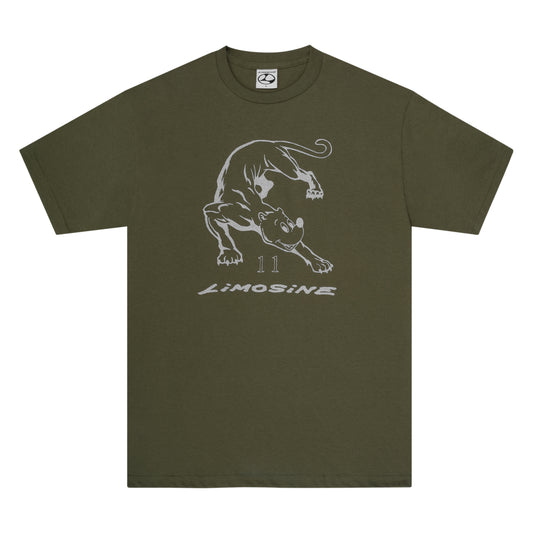 LIMOSINE SKATEBOARDS PANTHER TEE OLIVE