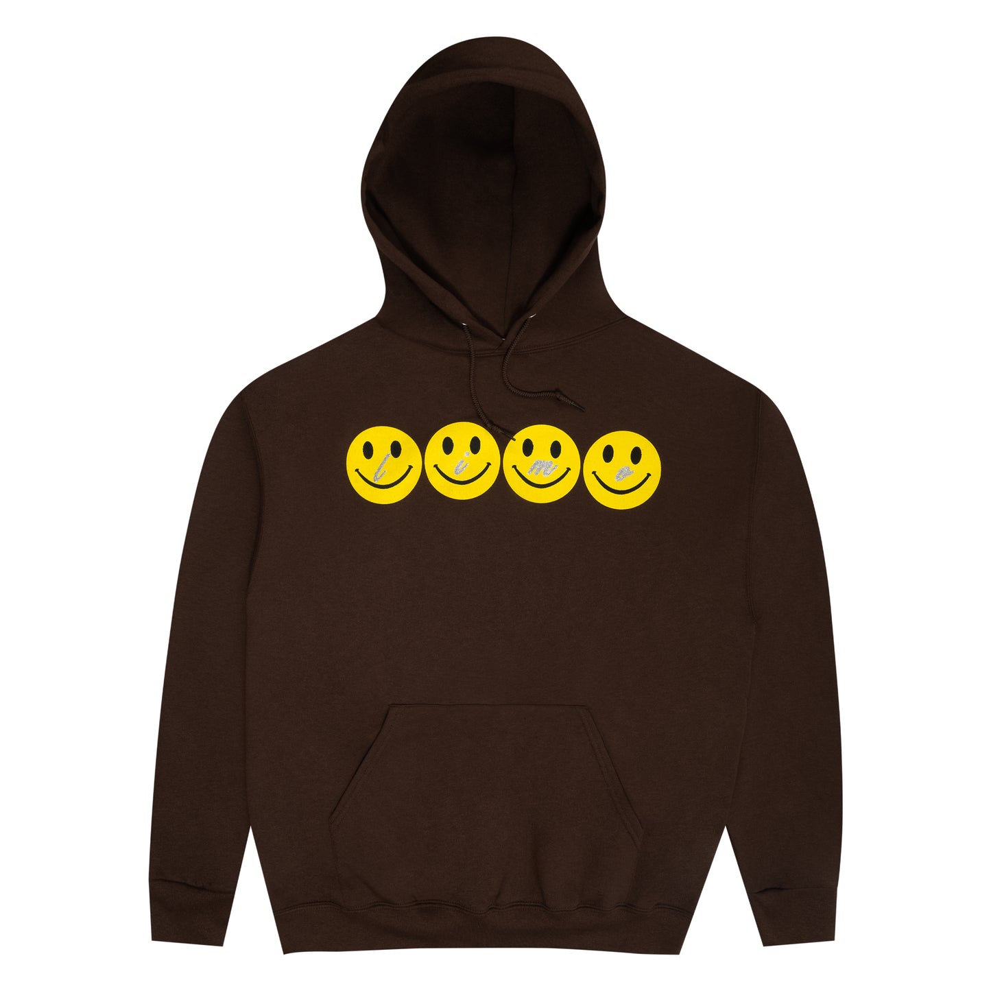 LIMOSINE SKATEBOARDS GLITTER SMILE HOODIE BORWN
