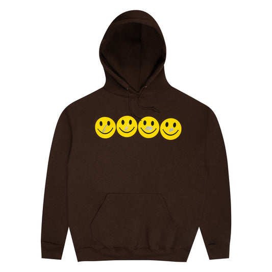 LIMOSINE SKATEBOARDS GLITTER SMILE HOODIE BORWN