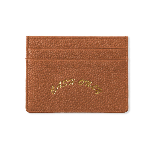 CASH ONLY DIST LEATHER CARDHOLDER TAN