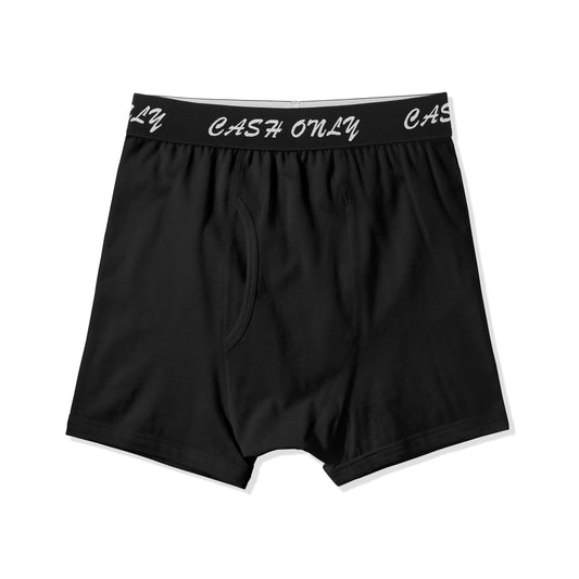 CASH ONLY DIST LOGO BOXER BREIFS BLACK